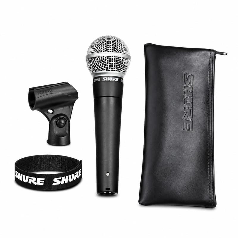 Chatgpt-image2 生成的 SM58 白底套装图